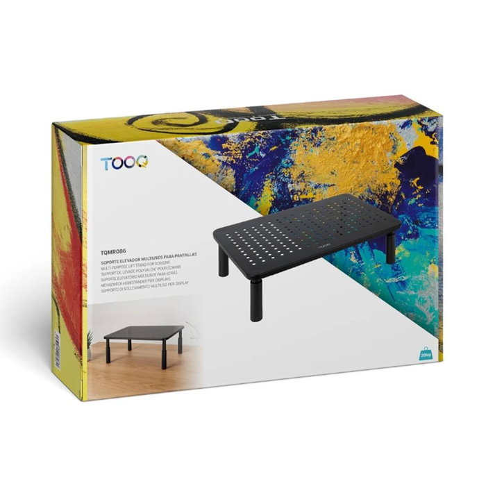 Tooq TQMR086 Support Élévateur pour Moniteur Réglable 100-140 mm Noir Tooq TQMR086 Support Élévateur pour Moniteur Réglable 100-140 mm Noir