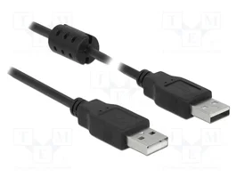 DELOCK Câble USB 2.0 A vers A, 1,5m, noir