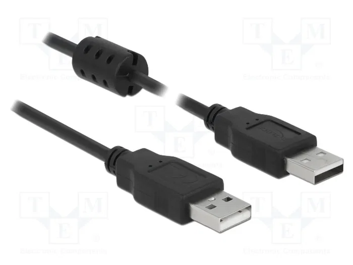 DELOCK Câble USB 2.0 A vers A, 1,5m, noir DELOCK Câble USB 2.0 A vers A, 1,5m, noir