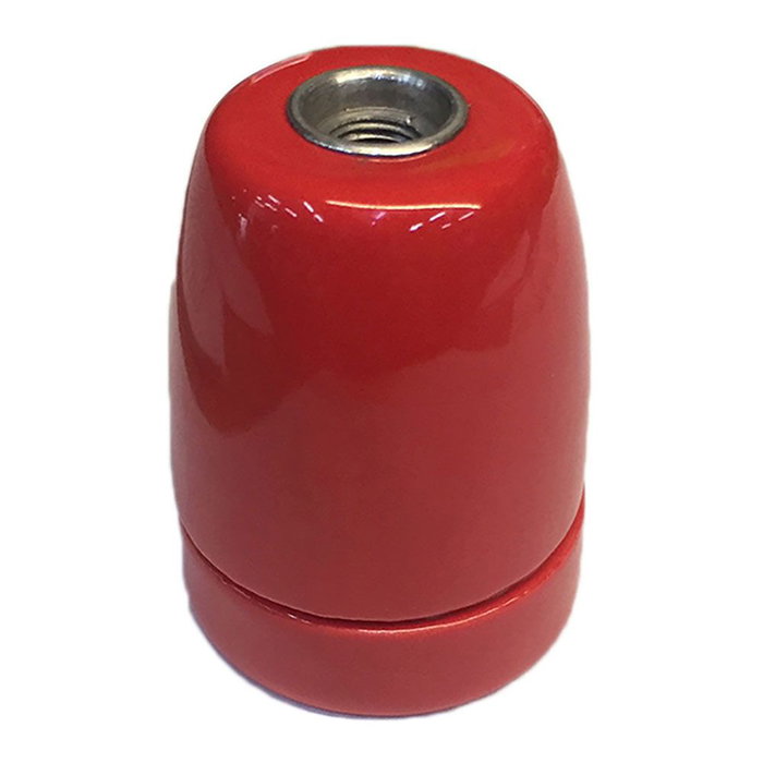F-Line Porte-lampe céramique vintage E27 100 W 250 V rouge, Ø47 x 59 mm avec fermeture de sécurité F-Line Porte-lampe céramique vintage E27 100 W 250 V rouge, Ø47 x 59 mm avec fermeture de sécurité