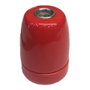 F-Line Porte-lampe céramique vintage E27 100 W 250 V rouge, Ø47 x 59 mm avec fermeture de sécurité