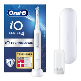 Oral-B 414988 Brosse à dents électrique rechargeable iO4 iO Series, blanche - Nettoyage hybride avec capteur de pression et Bluetooth