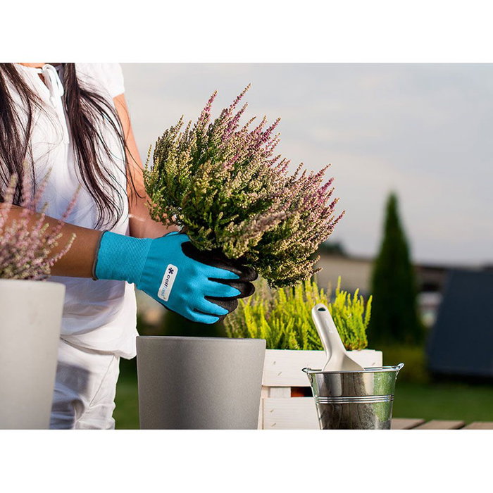 Gants de jardinage Cellfast Bleu Caoutchouc M 8 Gants de jardinage Cellfast Bleu Caoutchouc M 8