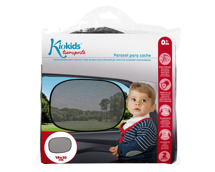 KioKids Parasol Luna pour voiture, Negro