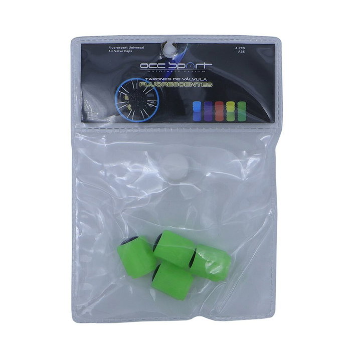 Occ Sport Bouchons de Valve LED Vert (Pack de 4) Occ Sport Bouchons de Valve LED Vert (Pack de 4)
