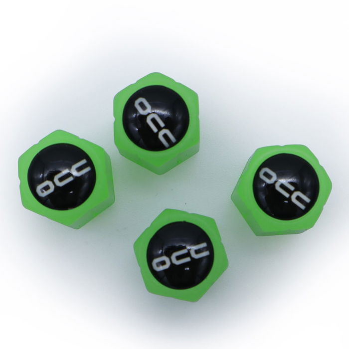 Occ Sport OCCLEV002 Bouchons Valve Vert Fluorescent 4 Pièces Occ Sport OCCLEV002 Bouchons Valve Vert Fluorescent 4 Pièces