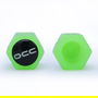 Occ Sport OCCLEV002 Bouchons Valve Vert Fluorescent 4 Pièces
