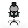 Piqueras y Crespo Chaise de Bureau avec Appui-tête 3D036G2 Turquoise