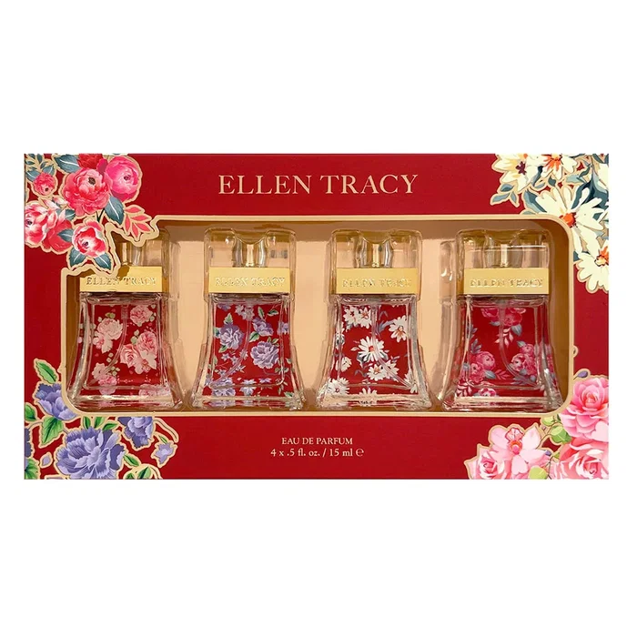 Ellen Tracy Coffret de 4 Eaux de Parfum pour Femme (15 ml x 4) Ellen Tracy Coffret de 4 Eaux de Parfum pour Femme (15 ml x 4)