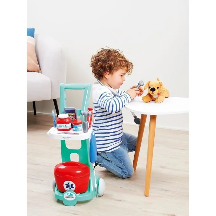 Ecoiffier Chariot médical Jouet 1902 - Faire comme les grands et soigner les malades - Jouet fabriqué en France