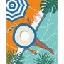 Ravensburger 25523 CreArt Pool Time - Peinture par numéros adulte 24x30 cm - Détente et relaxation - Dès 12 ans