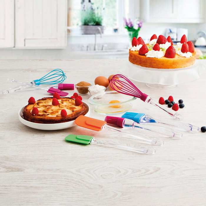 Quid Spatule Large Silicone Mi Taller 24x5x2 cm Violet 16 Unités Sans BPA