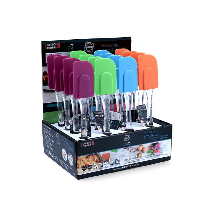 Quid Spatule Large Silicone Mi Taller 24x5x2 cm Violet 16 Unités Sans BPA