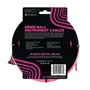 ERNIEBALL Câble d'instrument tressé Jack-Jack mâle 5,49 m - Néon / Rose