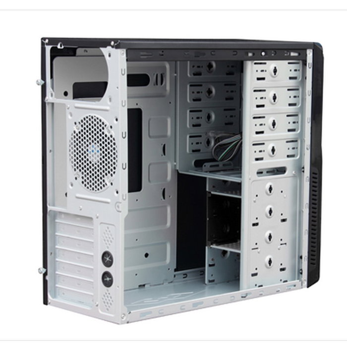 Coolbox F800 Boîtier PC ATX Bureau Noir avec Alimentation 500W, USB 3.0, Refroidissement Liquide, 7 Emplacements Extension Coolbox F800 Boîtier PC ATX Bureau Noir avec Alimentation 500W, USB 3.0, Refroidissement Liquide, 7 Emplacements Extension