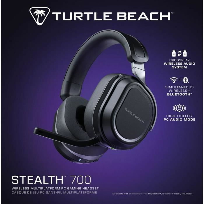 Turtle Beach Stealth 700PC (Gen3) - Casque gaming sans fil - Noir