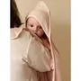 Candide Drap de bain XXL Parent Bébé 2-en-1 cape et tablier 100x100 cm rose tendre