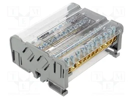MOREK Bloc de séparation 125A pour rail DIN gris