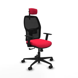 PIQUERAS Y CRESPO Chaise Alfera Synchro Rouge et Noir