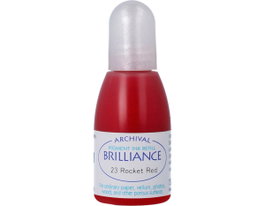Tsukineko Tinta BRILLIANCE Rojo Cohete Effet Nacré 20ml