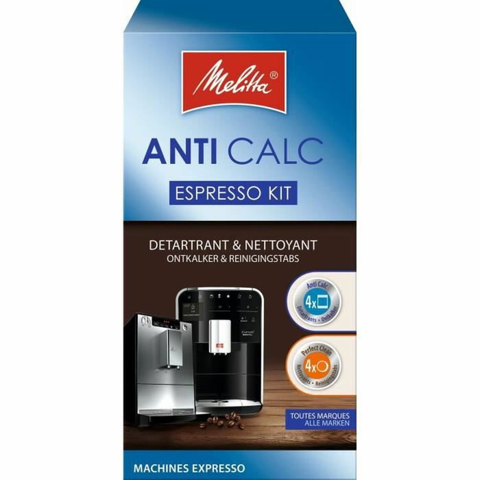 Melitta Kit de nettoyage pour machines à expresso - Anti Calc et Perfect Clean - Noir Melitta Kit de nettoyage pour machines à expresso - Anti Calc et Perfect Clean - Noir