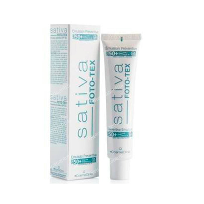 SATIVA Foto-Tex Crème Solaire Extrême pour Pieles Sensibles 75 ml - Protection Solaire avec Tex-OE, Carnosine, Bisabolol, Panthenol et Vitamine E SATIVA Foto-Tex Crème Solaire Extrême pour Pieles Sensibles 75 ml - Protection Solaire avec Tex-OE, Carnosine, Bisabolol, Panthenol et Vitamine E