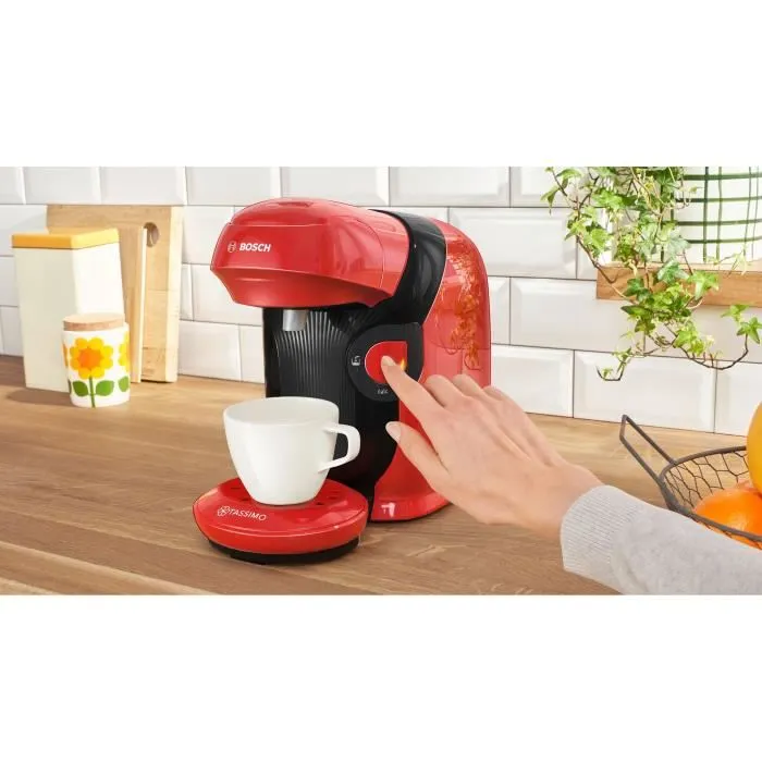 Bosch TASSIMO T11 - Machine à café multi-boissons Style rouge - 1400 W - 0,7 L - Nettoyage automatique Bosch TASSIMO T11 - Machine à café multi-boissons Style rouge - 1400 W - 0,7 L - Nettoyage automatique