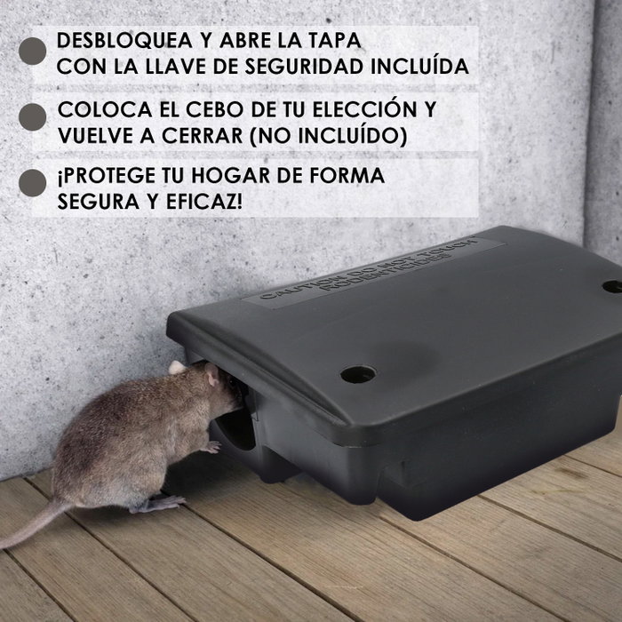WOLFPACK LINEA PROFESIONAL Boîte de protection pour appâts avec clé WOLFPACK LINEA PROFESIONAL Boîte de protection pour appâts avec clé