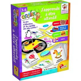 Lisciani - Jeu éducatif Carotina J'apprends à être attentif - Jeu de concentration et d'association pour enfant à partir de 3 ans