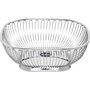 Alessi 845 Panier carré en fil d'acier inoxydable argenté