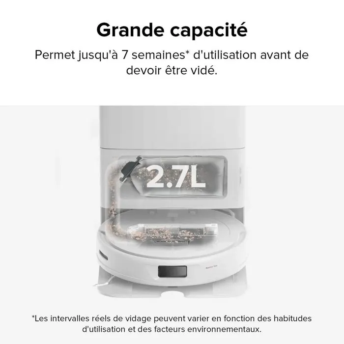 Roborock Sac à poussière R100024-01 pour Q7 et Q10, lot de 6 pièces