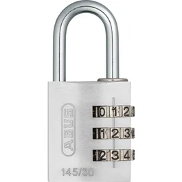 ABUS Cadenas à combinaison 145/30, 3 chiffres, Aluminium titane