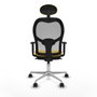 Piqueras y Crespo Chaise de Bureau avec Appui-tête Jorquera 1D086N1 Jaune