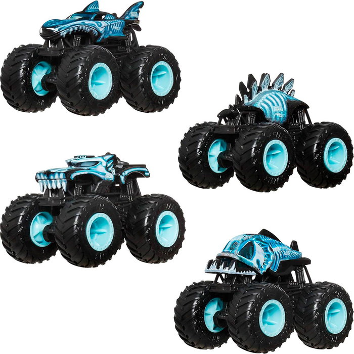Hot Wheels - Pack de 4 Monster Trucks Rayons X Jgd67 - 4 Véhicules Différents - Prêts à S'affronter - Échelle 1:64 - Pour Enfants 3 Ans et Plus Hot Wheels - Pack de 4 Monster Trucks Rayons X Jgd67 - 4 Véhicules Différents - Prêts à S'affronter - Échelle 1:64 - Pour Enfants 3 Ans et Plus