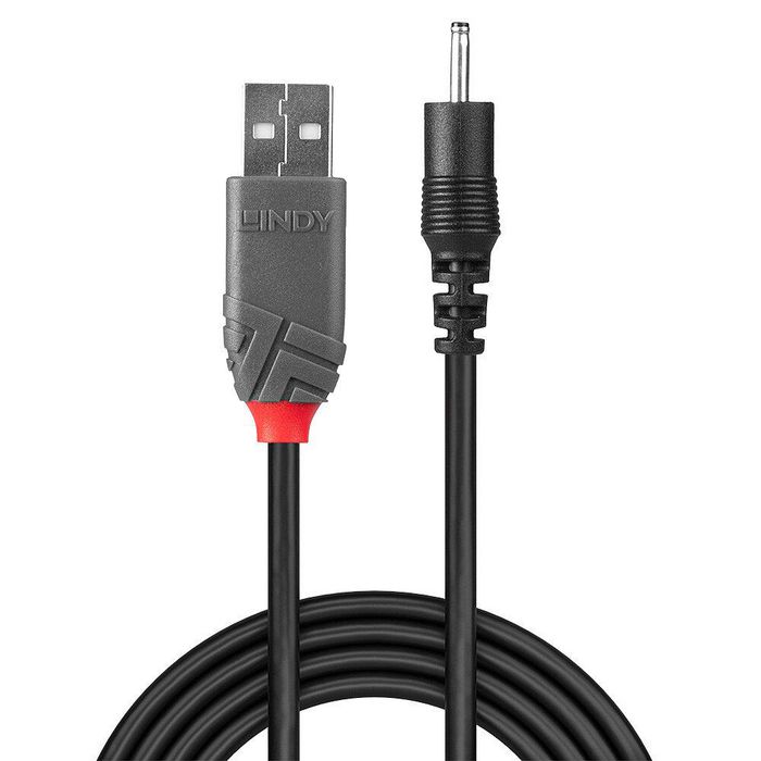 Lindy - Câble d'alimentation USB 2.0 Type A vers DC 2.5mm/0.7mm, 1.5m, pour alimenter périphériques 5V depuis un port USB