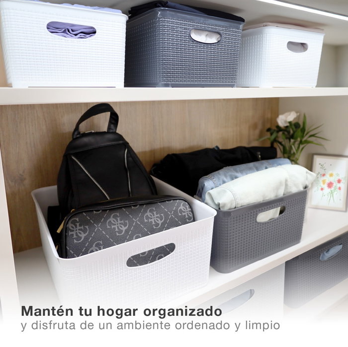 GSC Evolution Panier organisateur plastique 5,2L Blanc - 6u rétractable