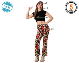 BigBuy Carnival Set Hippie 4 Pièces pour Adultes