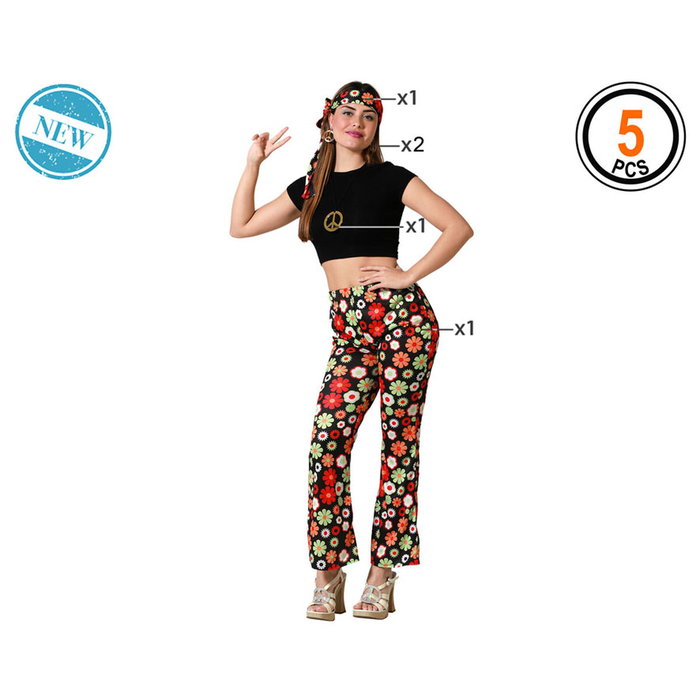 BigBuy Carnival Set Hippie 4 Pièces pour Adultes BigBuy Carnival Set Hippie 4 Pièces pour Adultes