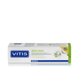 VITIS Dentifrice à l'Aloe Vera et Menthe - Soin intégral buccal, Prévention caries, Xylitol, Sans gluten - 125 ml