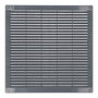 Edm Grille de ventilation carrée ABS gris 300x300x7 mm avec bouchons et moustiquaire