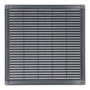 Edm Grille de ventilation carrée ABS gris 300x300x7 mm avec bouchons et moustiquaire