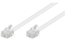 MicroConnect Câble modulaire RJ11 6P/4C, 15 m, Blanc