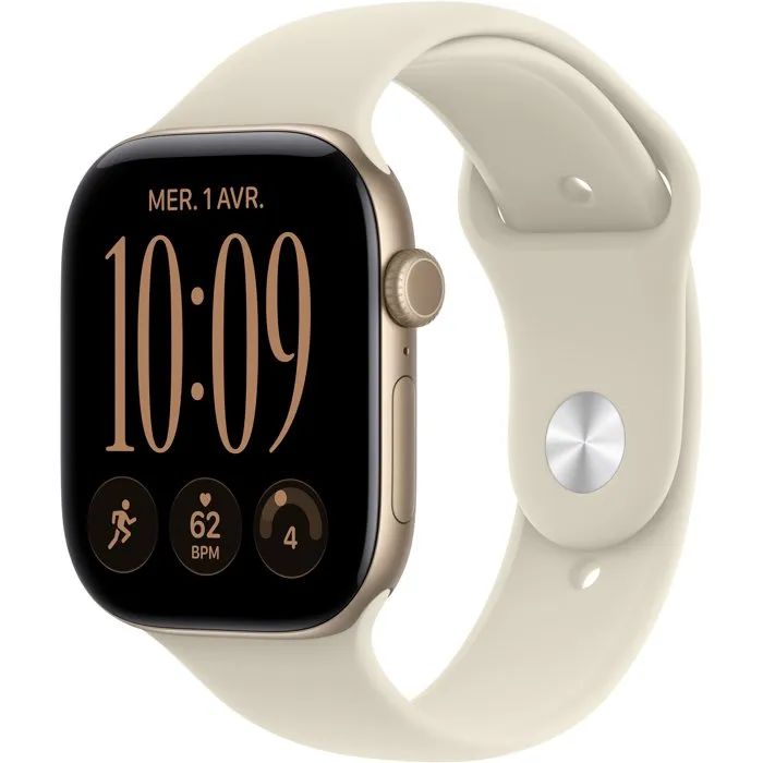 Apple Watch Series 12 GPS - 46mm - Boîtier Light Gold Aluminium - Bracelet Sand Sport Band - M/L Apple Watch Series 12 GPS - 46mm - Boîtier Light Gold Aluminium - Bracelet Sand Sport Band - M/L