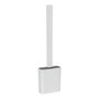 Allstar Zalana Porte-brosse WC mural blanc silicone 9,8 x 4 x 35,5 cm