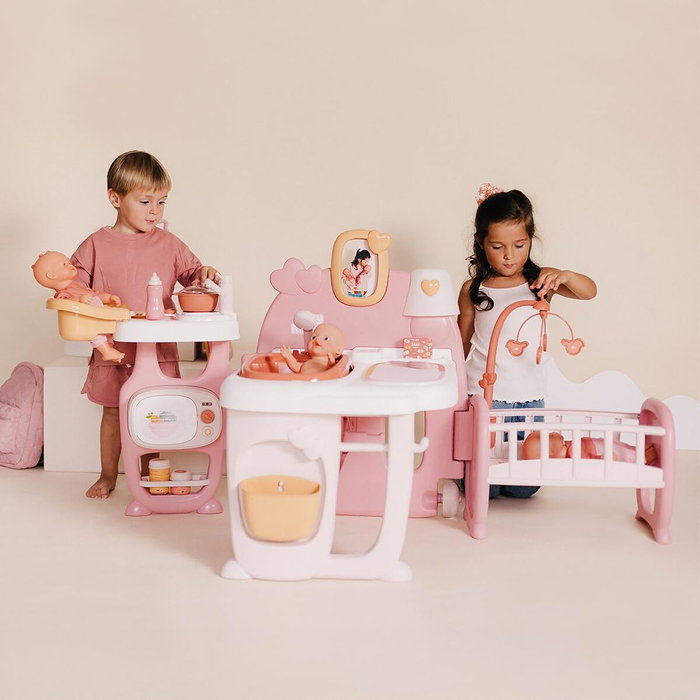 Smoby Baby Nurse Grande maison des bébés pliable avec 19 accessoires