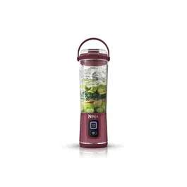 Ninja BC151EUCR Blender portable sans fil Ninja Blast - Bol 530 ml - Mixe glaçons - Autonomie 2h - Recharge USB-C - Sans BPA - Coque protectrice - Cranberry
