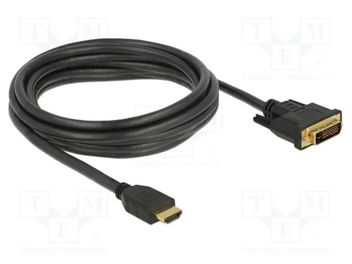 DELOCK Câble DVI-D (24+1) vers HDMI, 3m, noir DELOCK Câble DVI-D (24+1) vers HDMI, 3m, noir