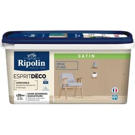 Ripolin Esprit Déco Multi-Supports Beige Plage Satiné 2,5L