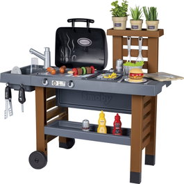Smoby Cuisine d'Extérieur Évolutive avec Grill et Plancha