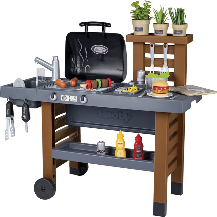 Smoby Cuisine d'Extérieur Évolutive avec Grill et Plancha Smoby Cuisine d'Extérieur Évolutive avec Grill et Plancha
